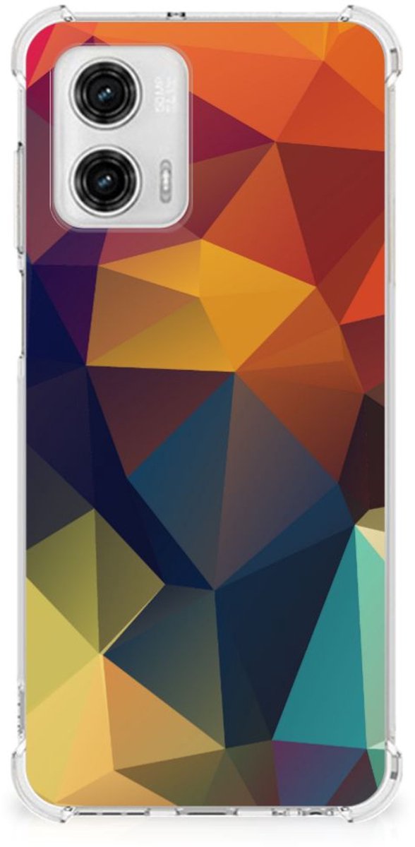 Motorola Moto G73 Shockproof Case Polygon Color