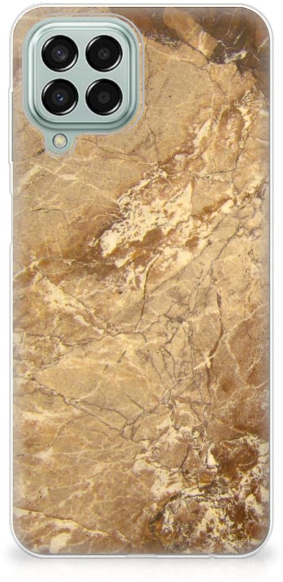 Samsung Galaxy M33 TPU Siliconen Hoesje Marmer Creme