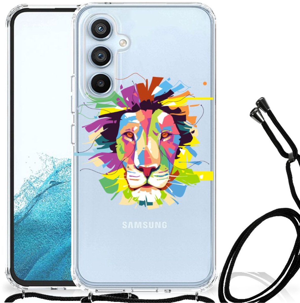 Samsung Galaxy A54 5G Stevig Bumper Hoesje Lion Color