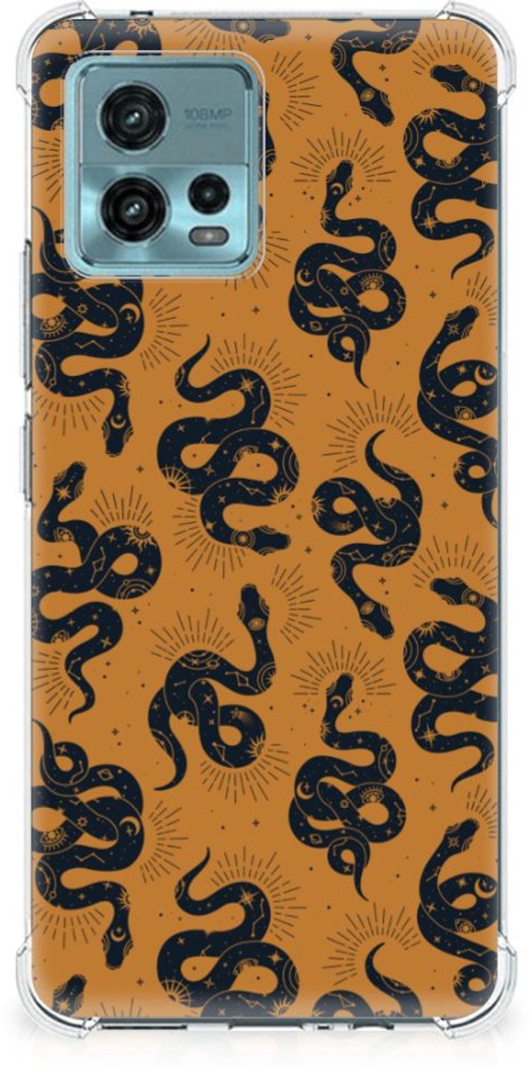 Case Anti-shock voor otorola Moto G72 Snakes
