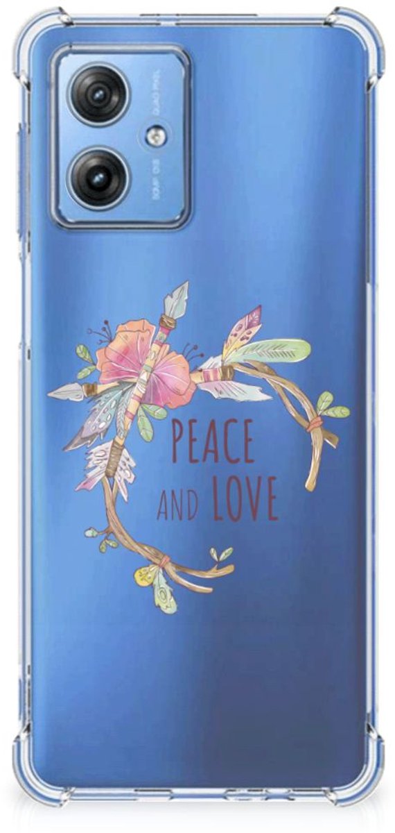 Motorola Moto G54 Stevig Bumper Hoesje Boho Text