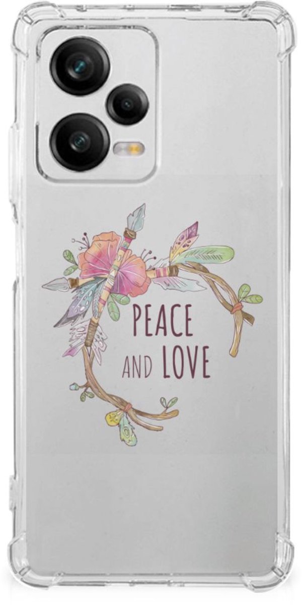 Xiaomi Redmi Note 12 Pro Plus Stevig Bumper Hoesje Boho Text