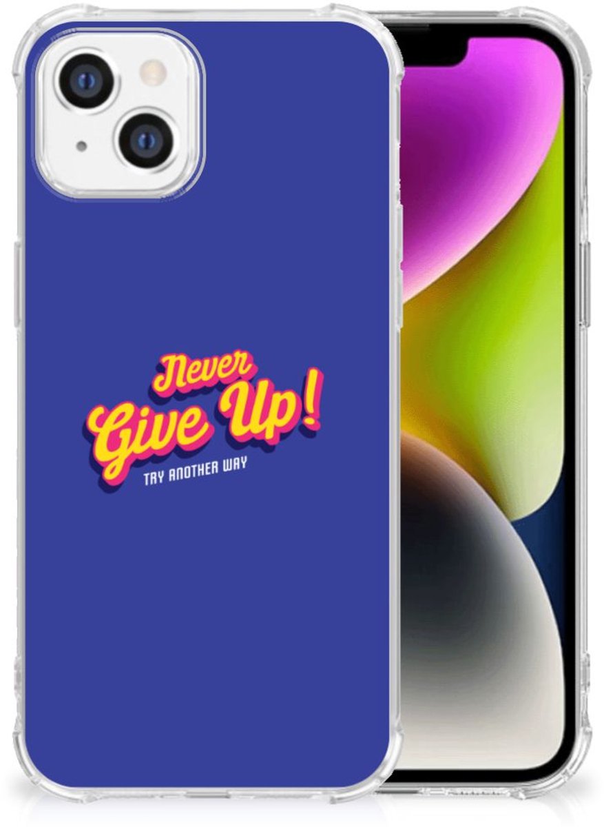 iPhone 14 Telefoonhoesje met tekst Never Give Up