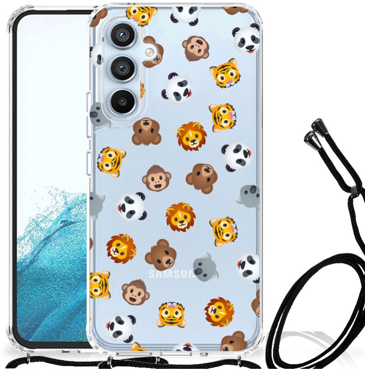 Doorzichtige Silicone Hoesje voor Samsung Galaxy A54 5G Dieren Emojis