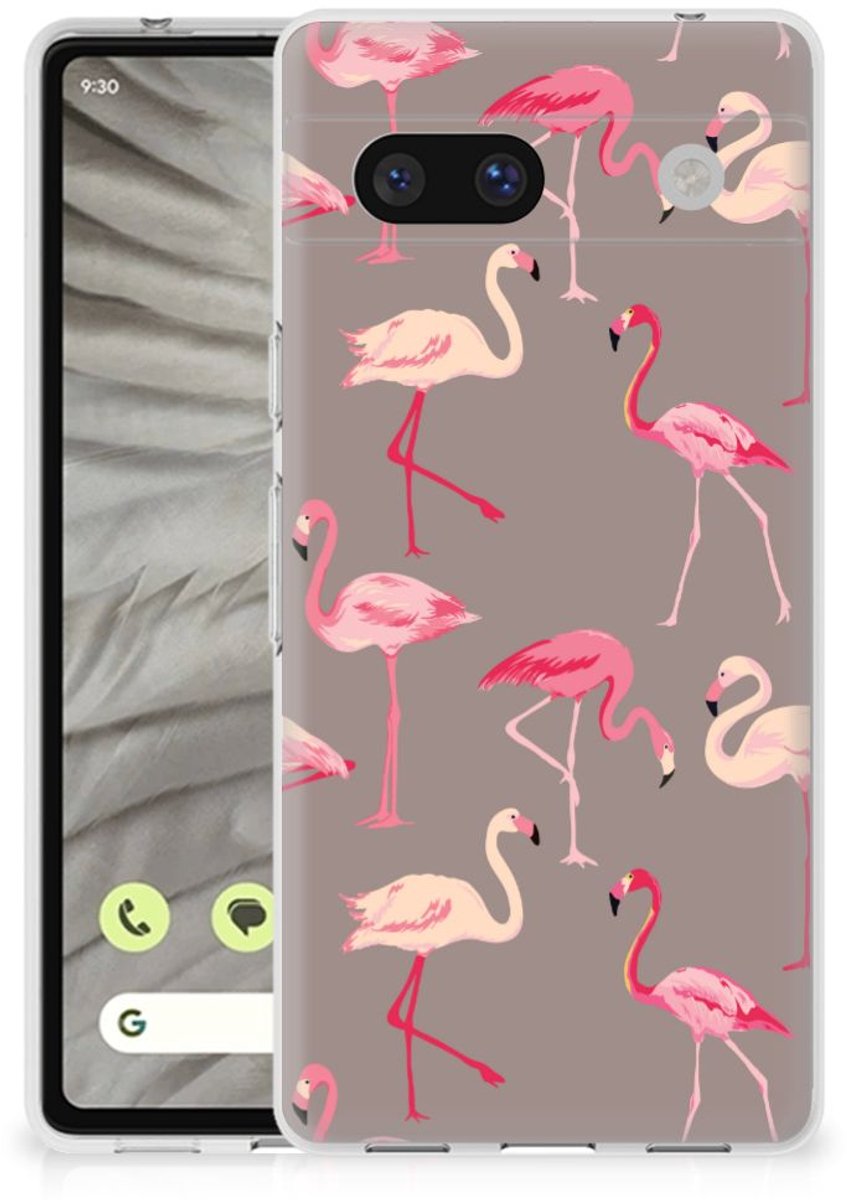 Google Pixel 7A TPU Hoesje Flamingo