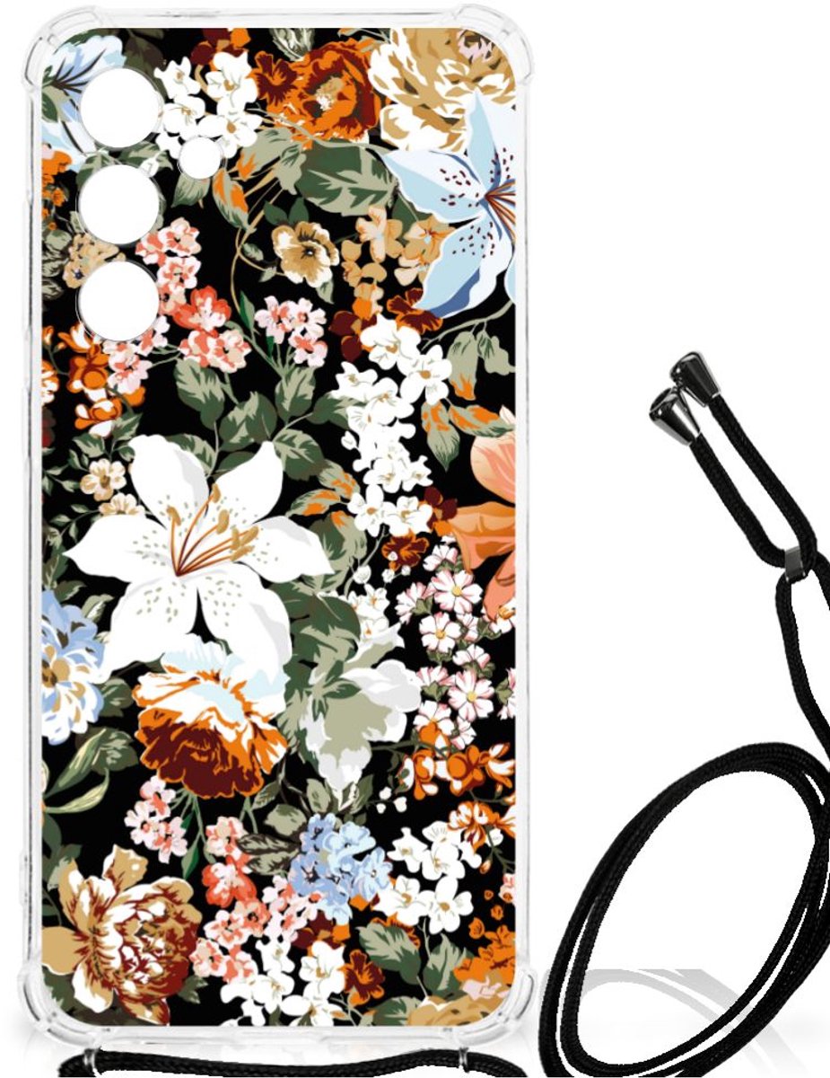 Case voor Samsung Galaxy A55 Dark Flowers