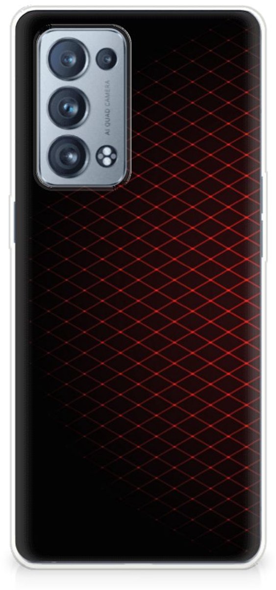 OPPO Reno 6 Pro Plus 5G TPU bumper Geruit Rood