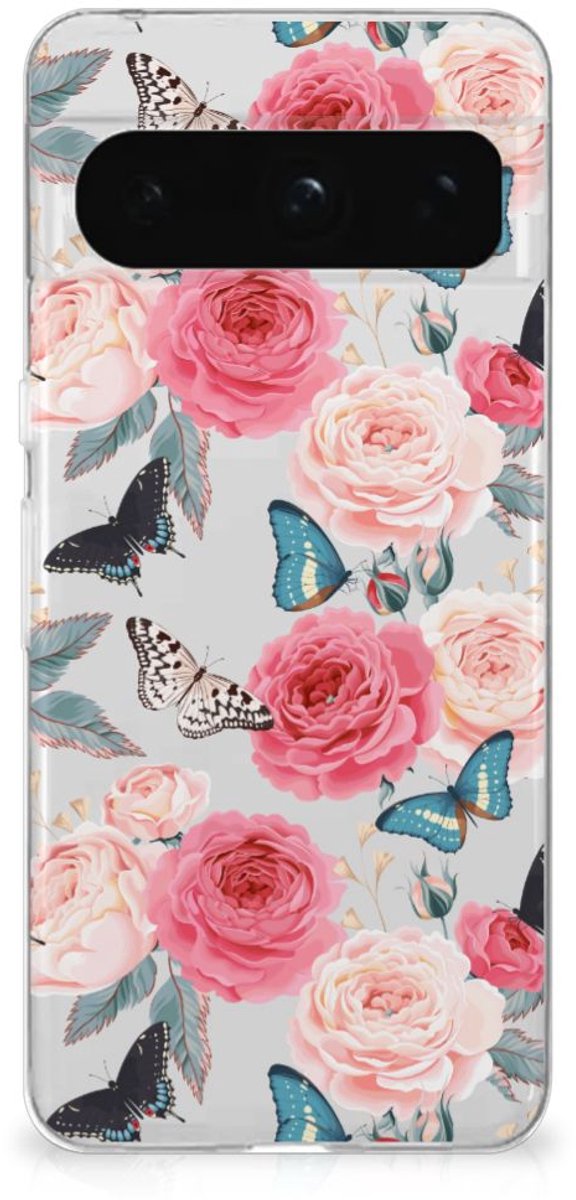 Google Pixel 8 Pro TPU Case Butterfly Roses