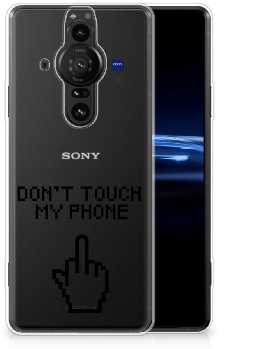 Sony Xperia Pro-I Silicone-hoesje Finger Don't Touch My Phone
