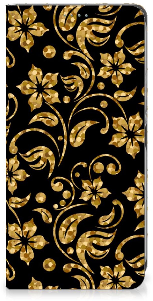 Nokia XR21 Smart Cover Gouden Bloemen