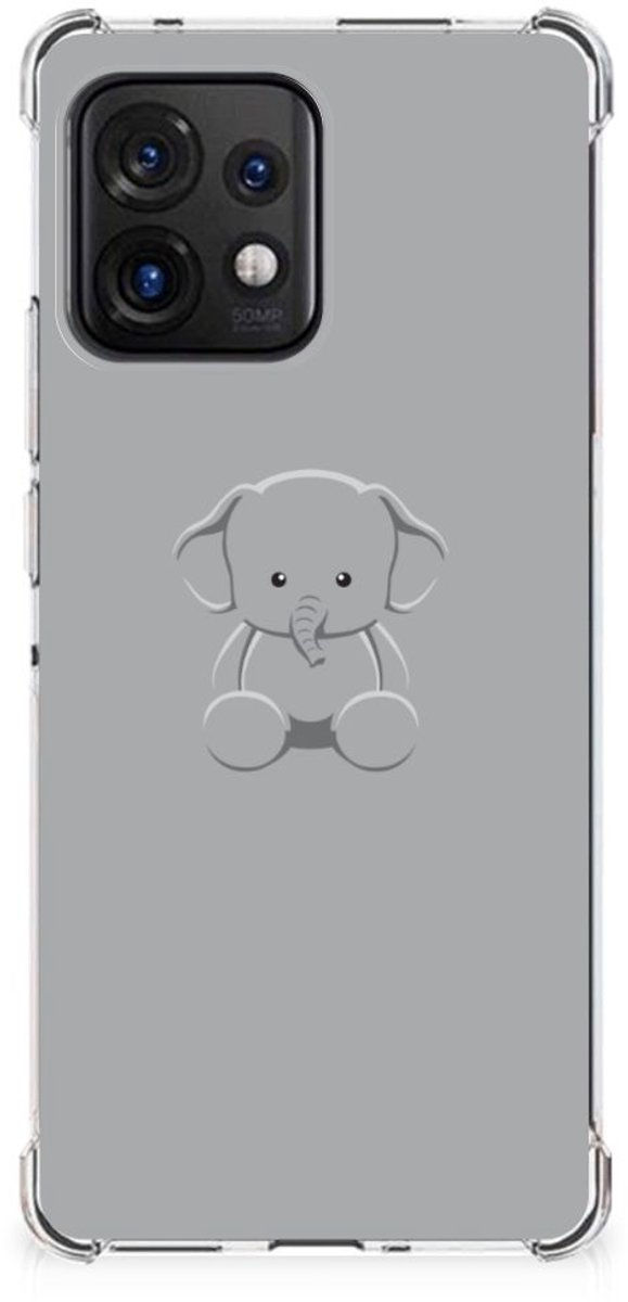 Motorola Edge 40 Pro Stevig Bumper Hoesje Grijs Baby Olifant
