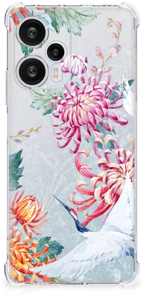 Xiaomi Poco F5 Case Anti-shock Bird Flowers