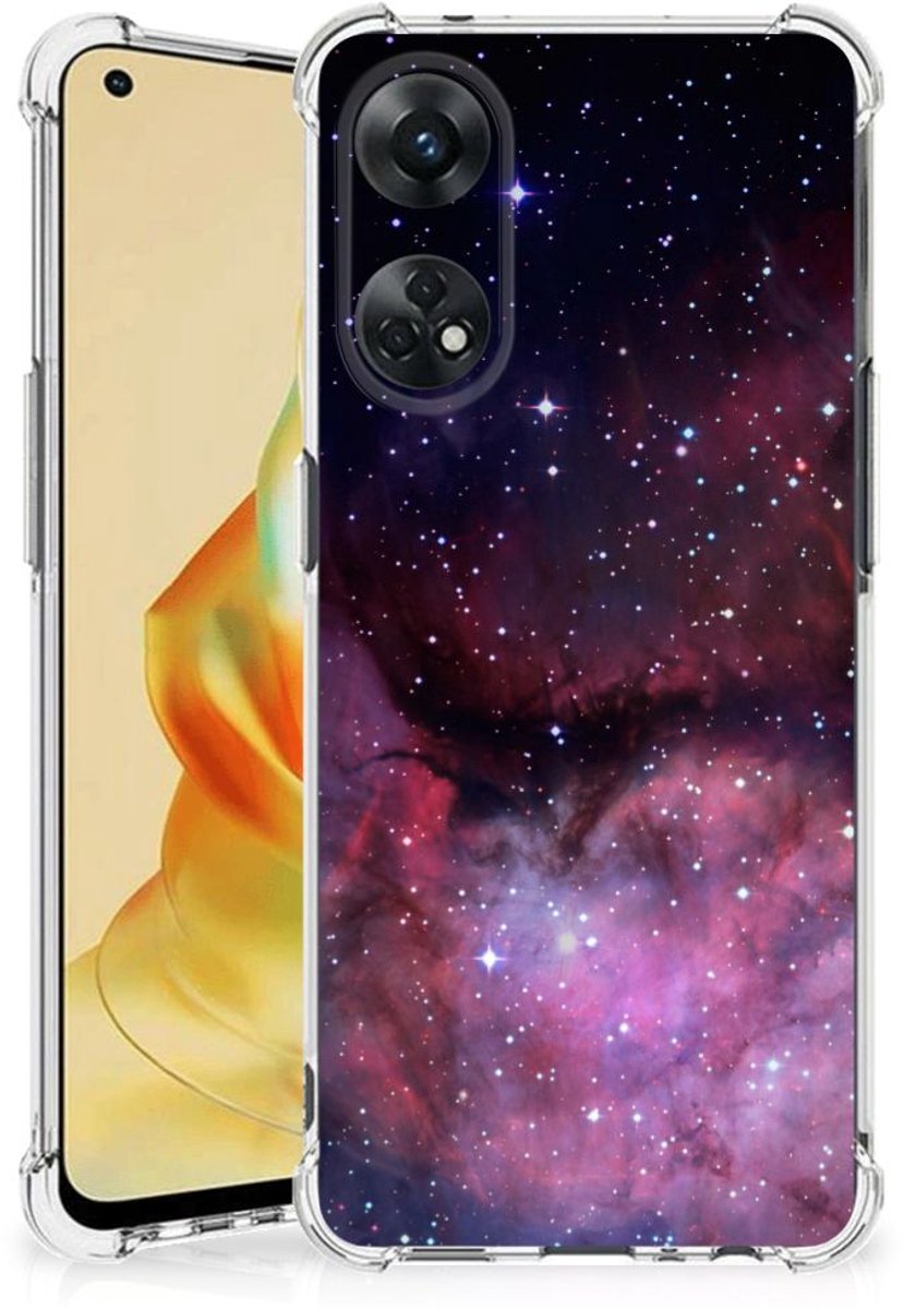 Back Cover voor Shockproof Case voor OPPO Reno8 T 4G Galaxy