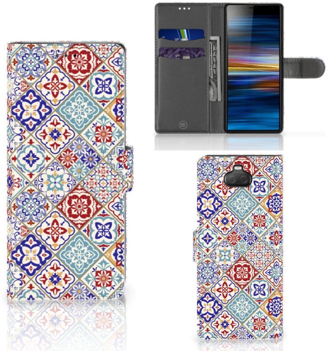 Sony Xperia 10 Bookcase Tiles Color