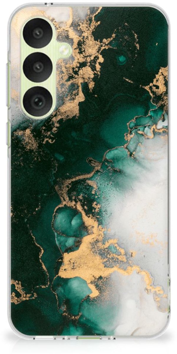 TPU Siliconen Hoesje voor Samsung Galaxy A35 Marmer Groen
