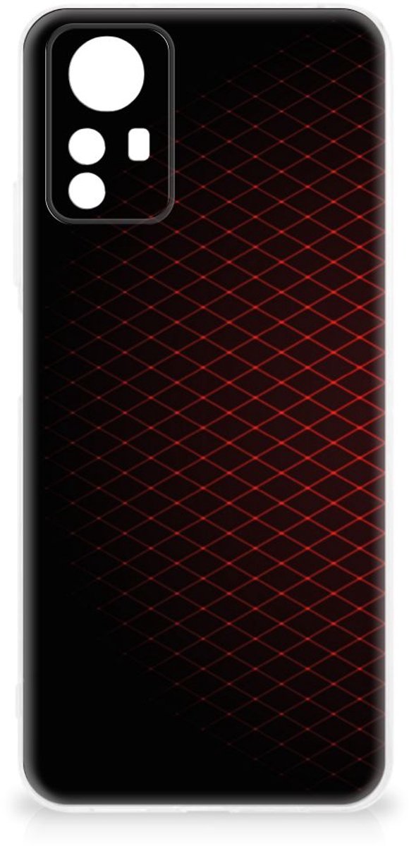 Xiaomi Redmi Note 12S TPU bumper Geruit Rood