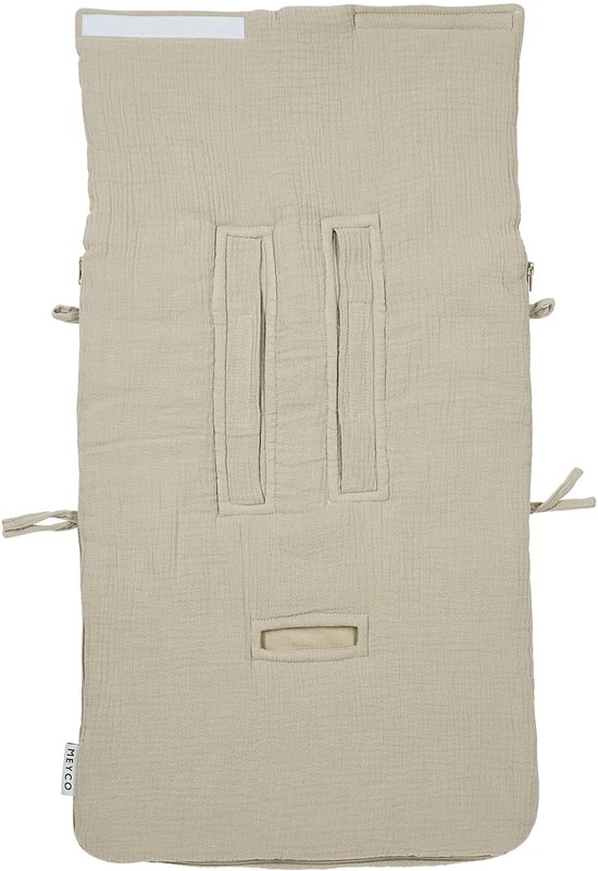Meyco Baby Uni voetenzak - pre-washed hydrofiel - sand - 40x82cm van Meyco — afbeelding 2