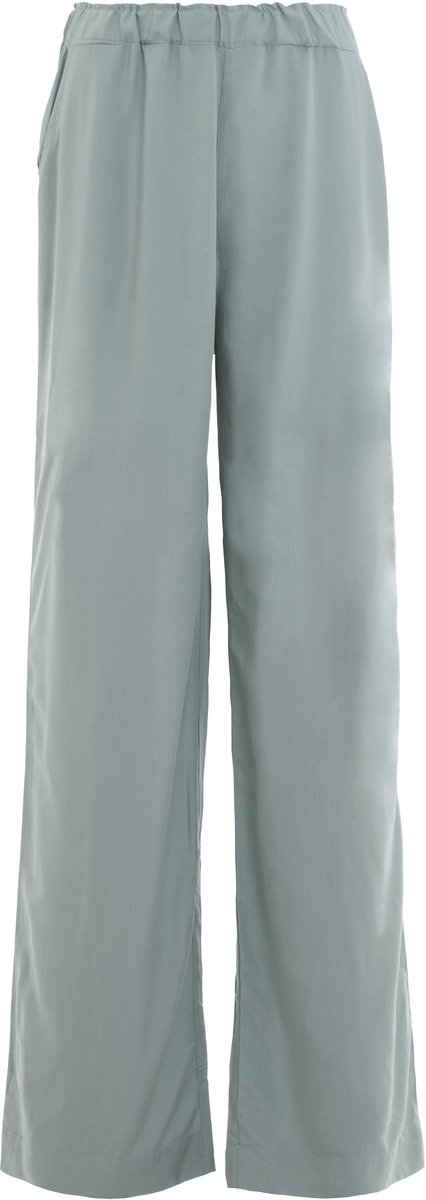 Knit Factory Nova Dames Pantalon - Dames broek - Pantalon met steekzakken - Lange broek - Superzacht door 100% modal viscose - Elastisch - Wijde broek - Vintage Green - 36/38