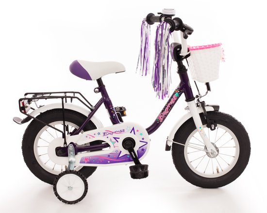Bachtenkirch Empress, kinderfiets, 12 inch, lila en wit van BAC — afbeelding 2