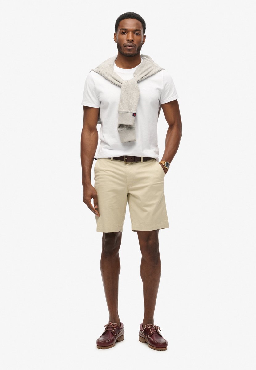 Superdry Stretch Korte Broek 30 Man Beige