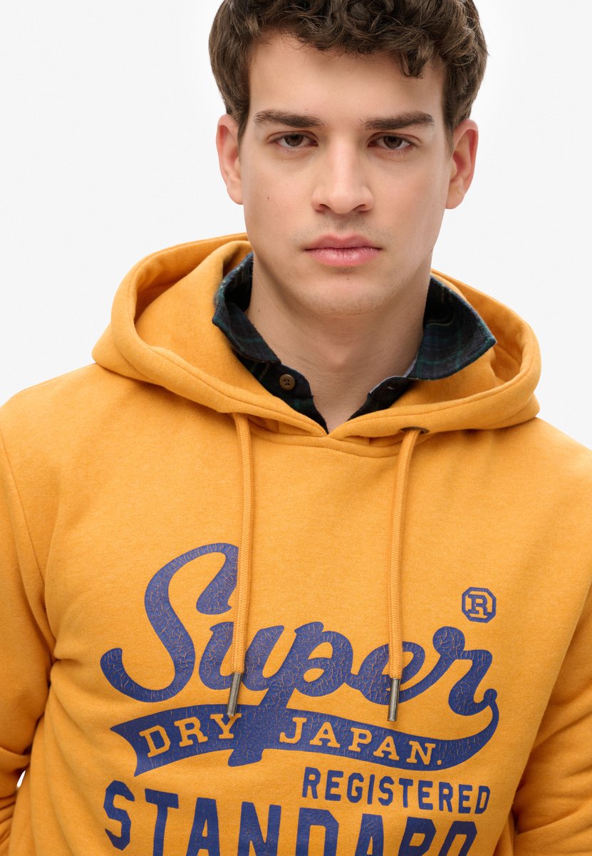 Superdry Standard Script-hoodie Heren Hoodies Goud