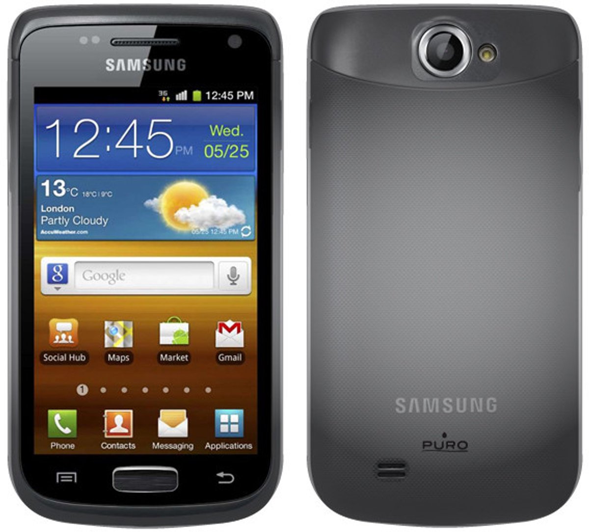 PURO SAMSUNGI8150SBLK mobiele telefoon behuizingen Hoes Zwart