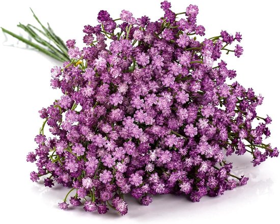 Decoratie - Versiering 12 stuks Gypsophila kunstbloemen voor doe-het