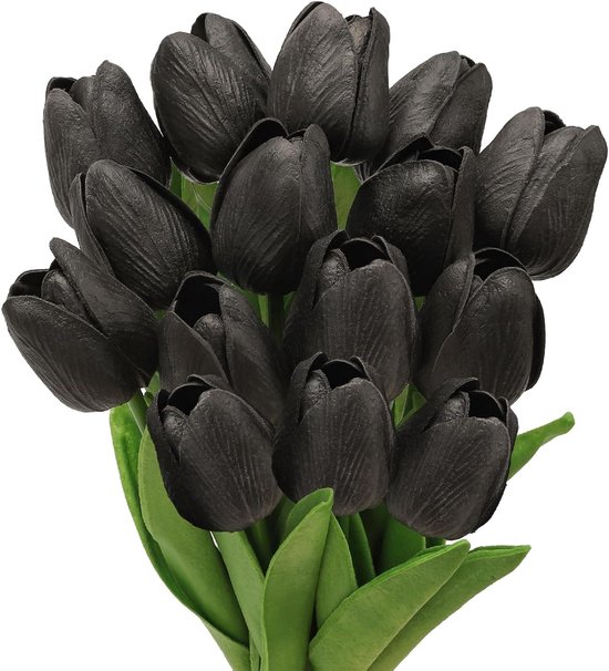 Real touch tulpen : Tulpen real touch Bruegel oranje 31 cm bos 7 stuks