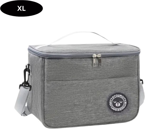 Sac isotherme Nivard - Glacière - Éléments de refroidissement - Glacière - Voiture - Sac à lunch - Plage - Grijs XL
