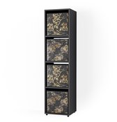 Vicco Room divider Ludus, White, 142.5 x 36.3 cm with 2 folding box (anthracite