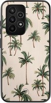 Coque rigide en TPU pour Samsung Galaxy A52 5G - Motif Palmiers - Beige - Beautiful Housses de téléphone
