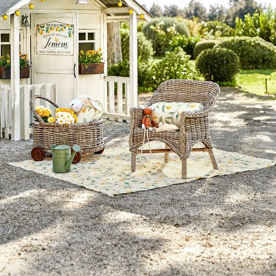 LOBERON Plaid Palerina geel/groen/crème