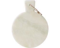 foto van J-Line snijplank Rond Marmer - steen - wit/groen - large