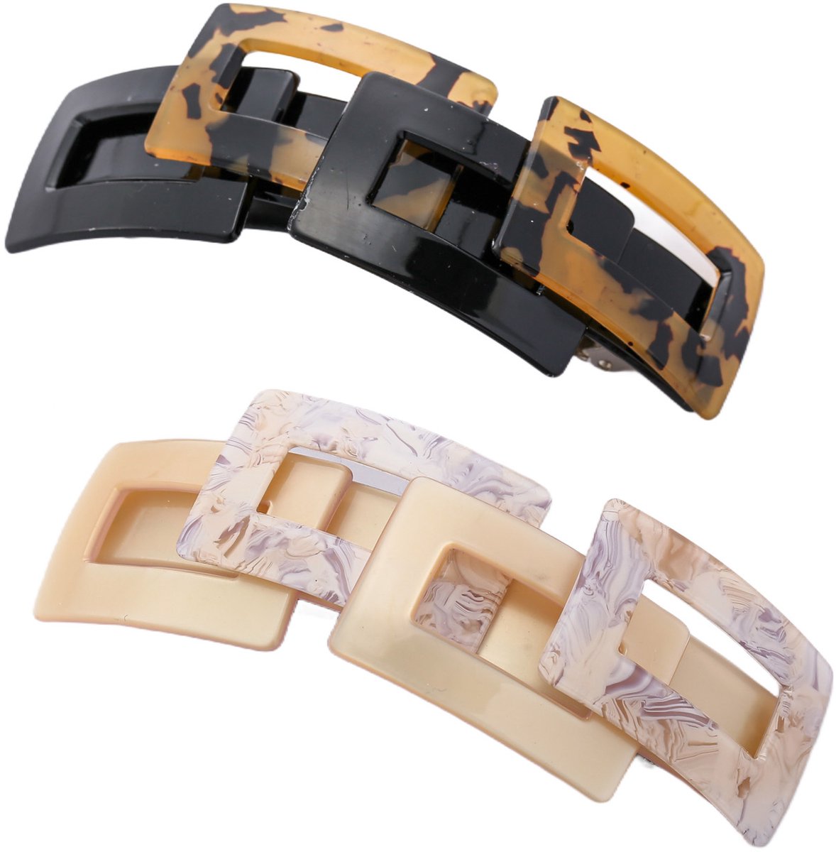 Emilie collection - haarspeld - groot - 2 stuks - zwart - bruin