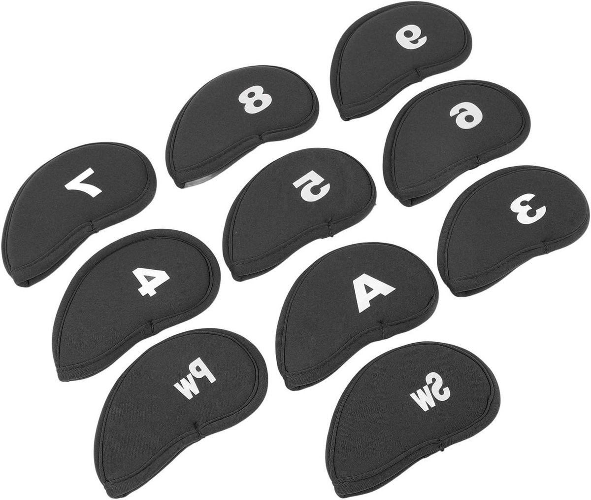 10-delige Golf Iron Head Covers Set met Duidelijke Cijfers en Zacht OK-doekmateriaal voor Betrouwbare Bescherming - Lichtgewicht Ontwerp voor Veelzijdig Gebruik