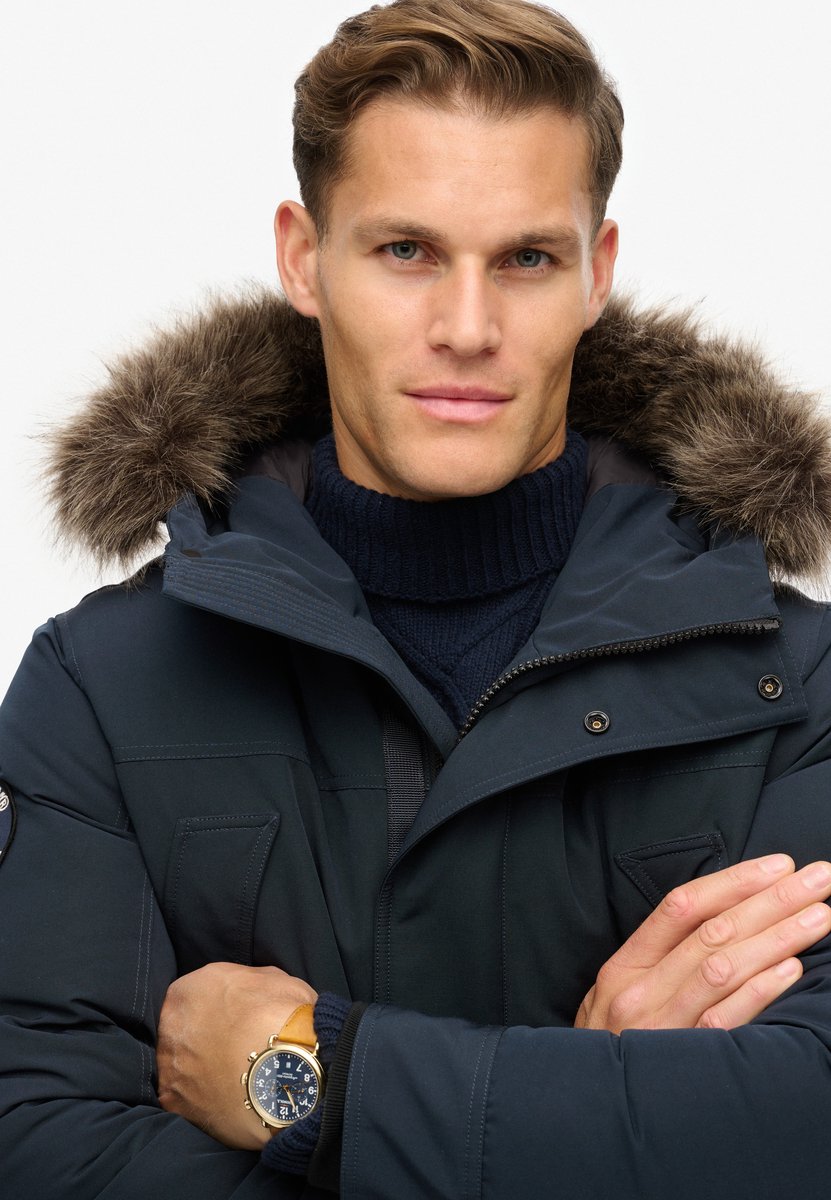 Superdry City Padded Parka Winterjas Heren Blauw