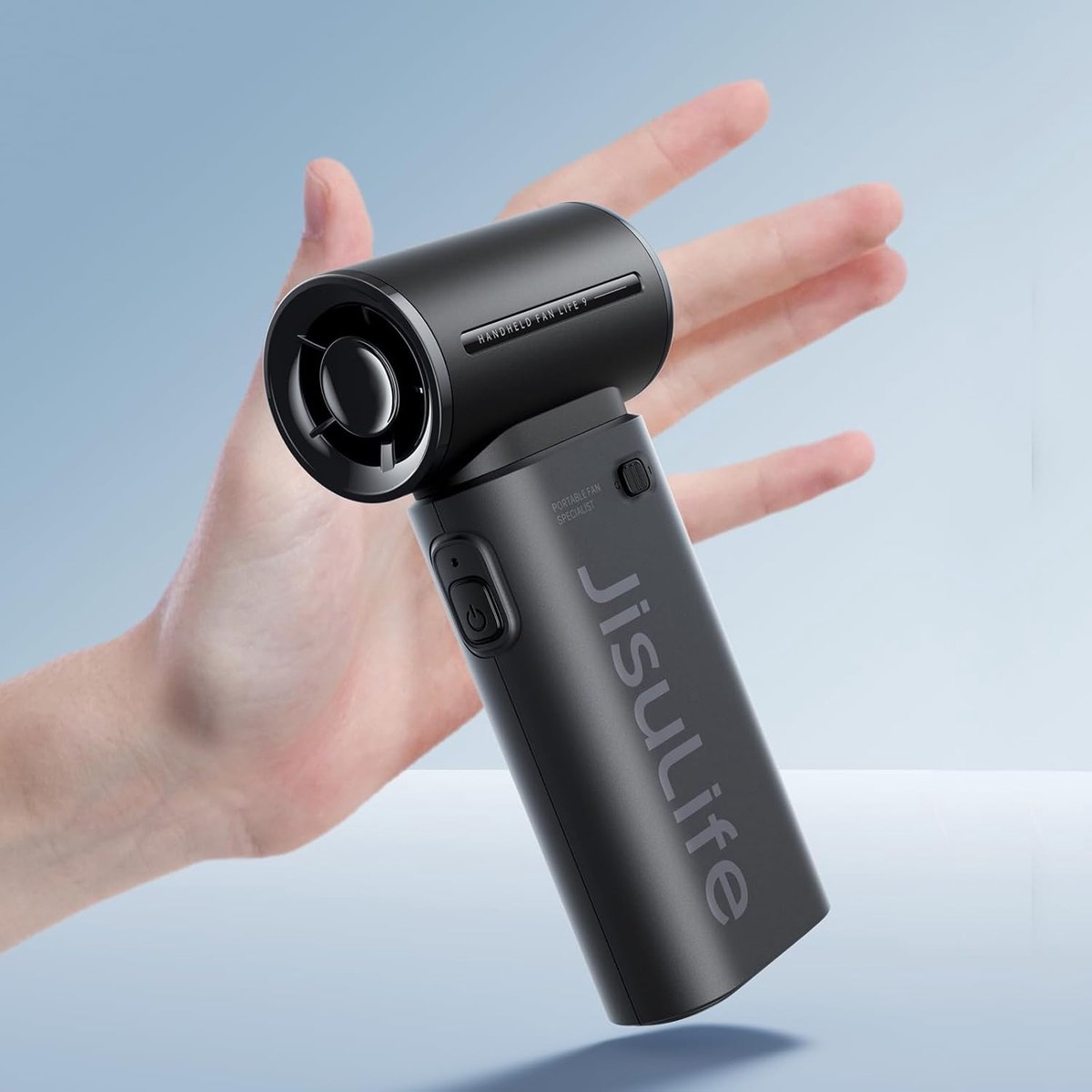 Krachtige Draagbare Handventilator - 5 Snelheden, USB Oplaadbaar, Lichtgewicht en Compact voor Reizen - Zwart