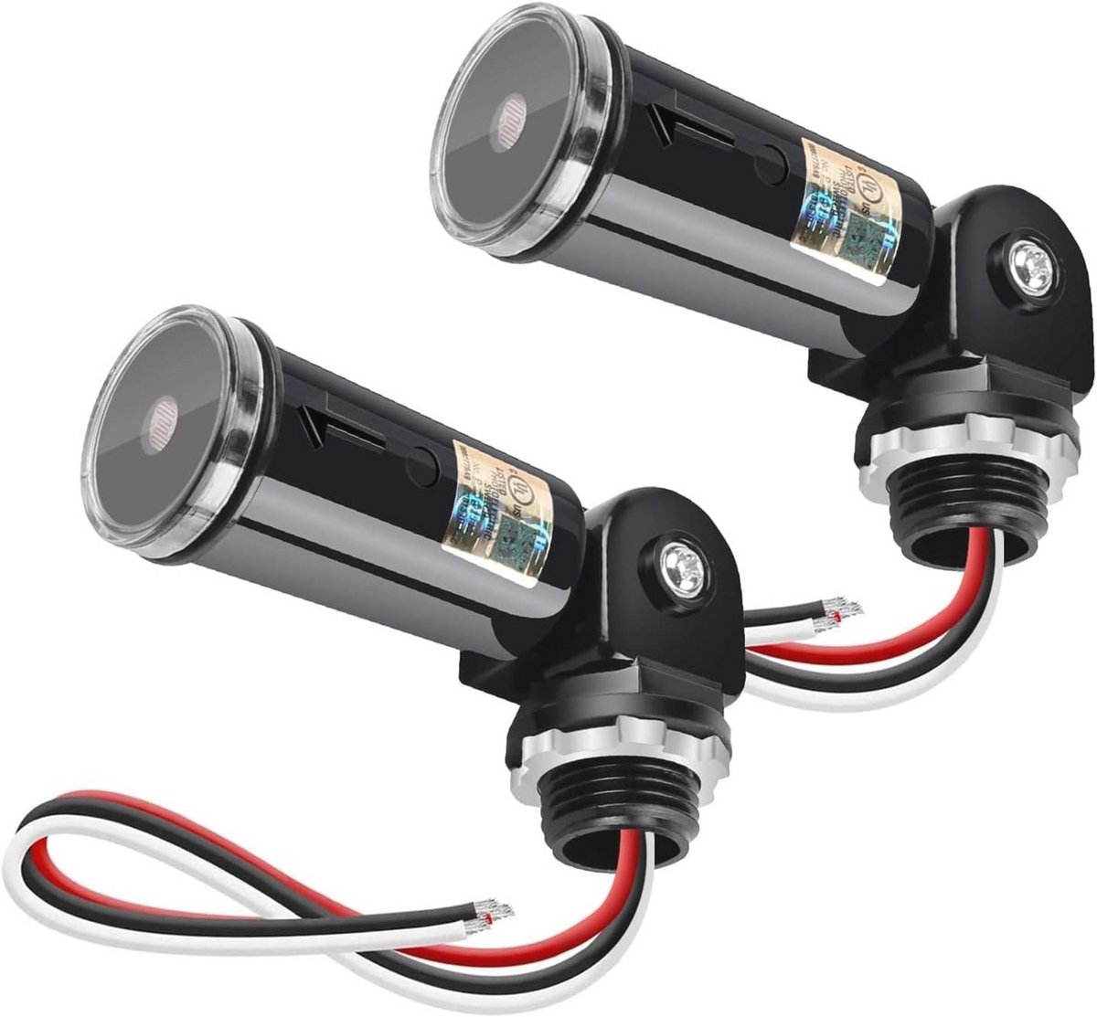 Fotocel Sensor Schakelaar voor Buitenverlichting - 2 Stuks Schemer Tot Zonsopgang - Waterdicht IP65