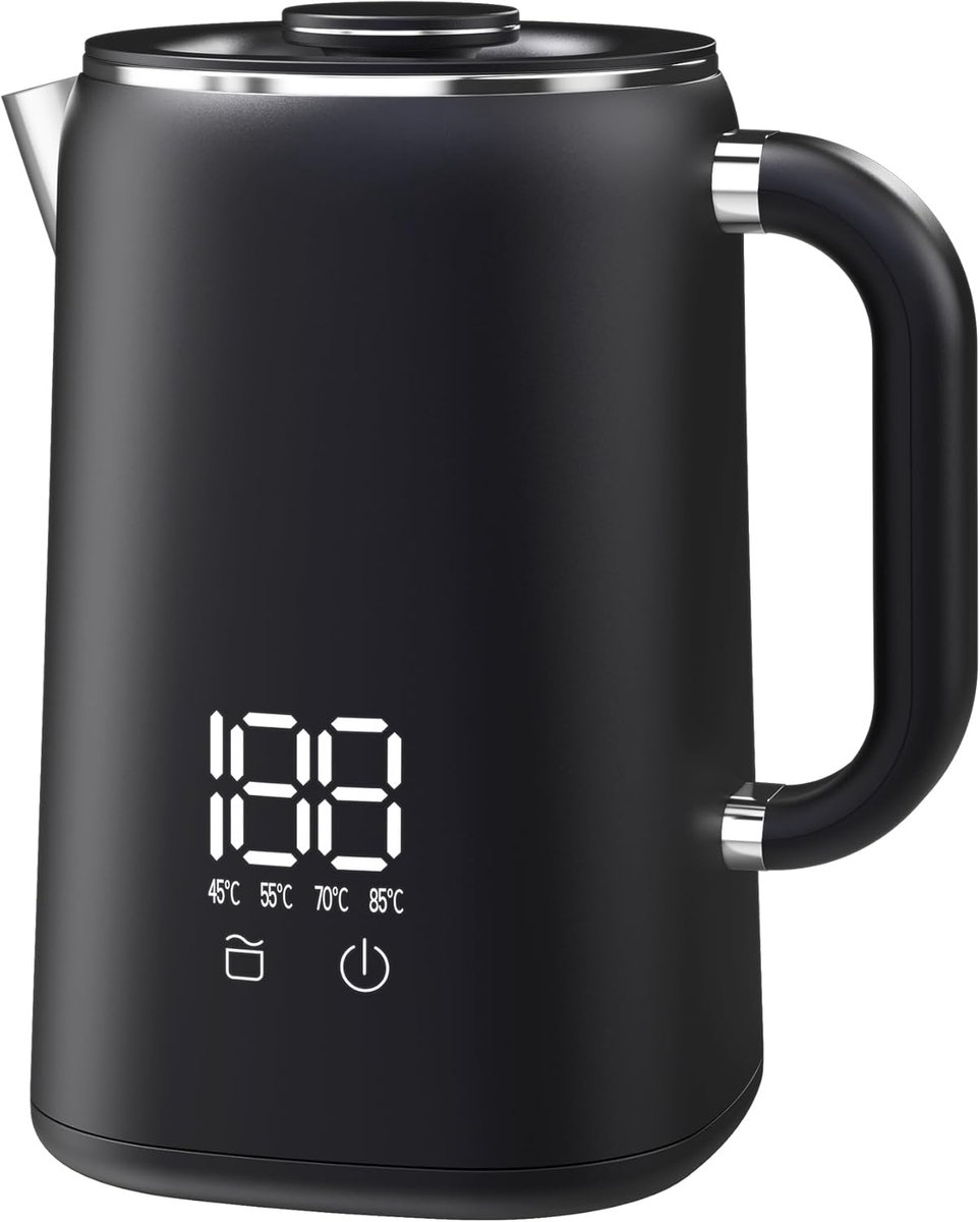 Waterkoker met Temperatuurinstelling 1,7 L - Snel Koken en Veiligheidselementen
