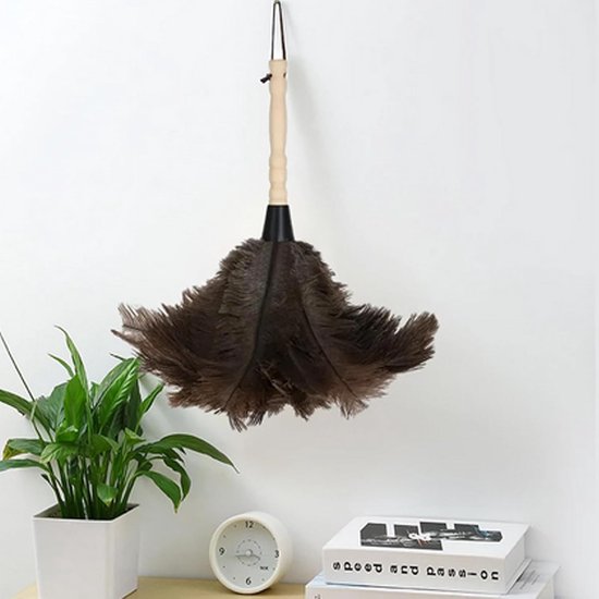 Plumeau met struisvogelveren – plumeau gemaakt in de EU – handgemaakt – 40 cm lang z2921(40 cm