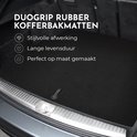 Duogrip rubber kofferbakmatten. Stijlvolle afwerking, lange levensduur, perfect op maat gemaakt.