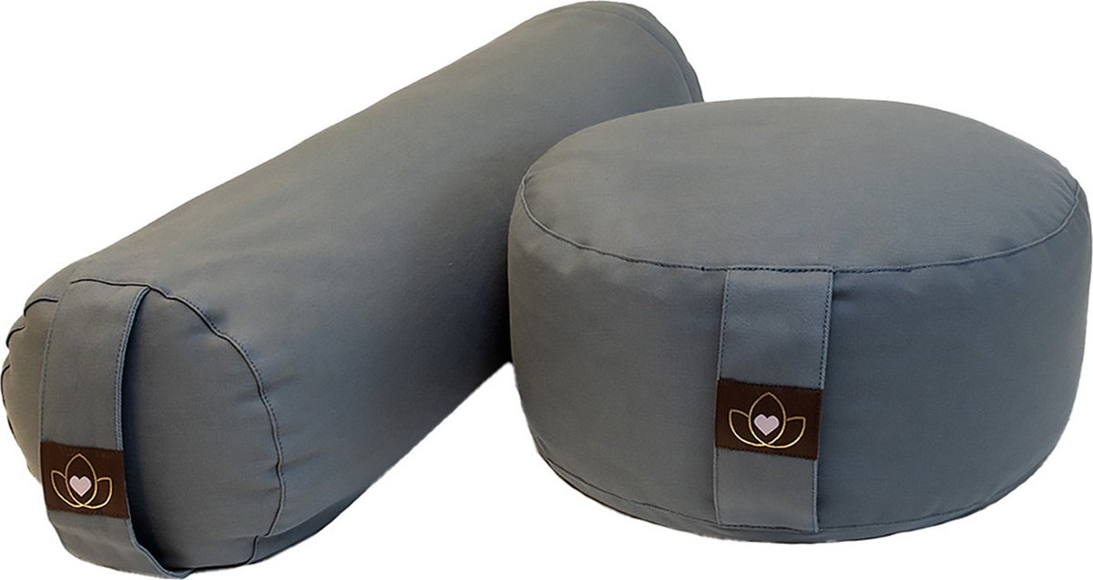 Pakket bolster en meditatiekussen - antraciet