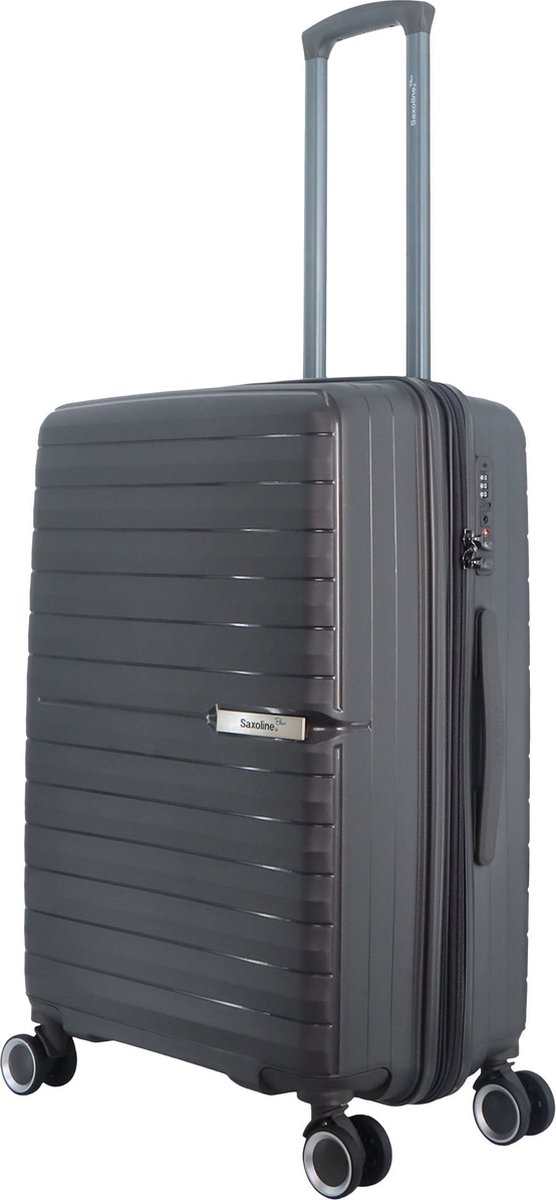 Saxoline Blue – Resort | Harde Koffer / Trolley – Medium (67L) – Anthraciet - Antraciet / Medium