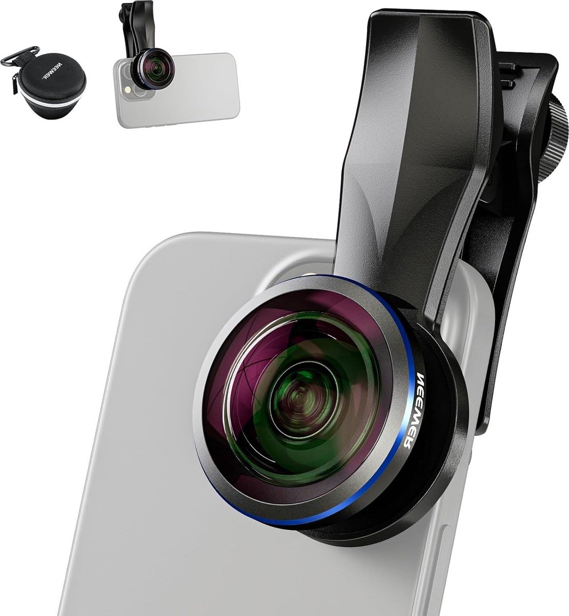 Fisheye-lens 8 mm - 220° groothoek - telefoonlensclip - schroefdraadtelefoonkooi - LS-29 PRO .