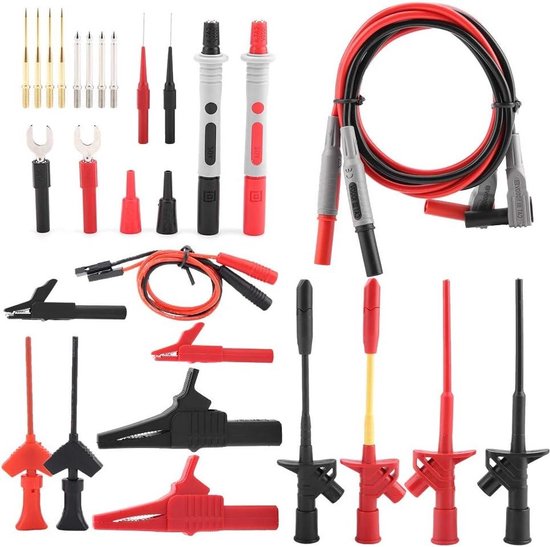 Multimeter Test Plug Multimeter Test Leads Kit - Elektronische Test Kabels - 4mm Banana Plug ...