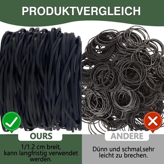 Lot De 14 Anneaux En Caoutchouc Pour Sacs Poubelles Wesco - 180x10x1,5 Mm Bande Élastique Noire