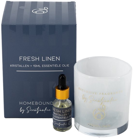 Cristal Geur à l'huile essentielle 15ml 'Lin frais'