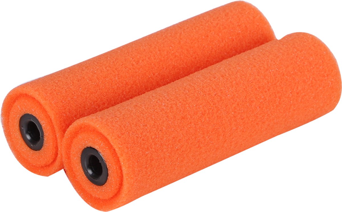 Copenhagen Pro aflakroller MagicCrater - met groef - 11 cm - oranje (2 stuks)