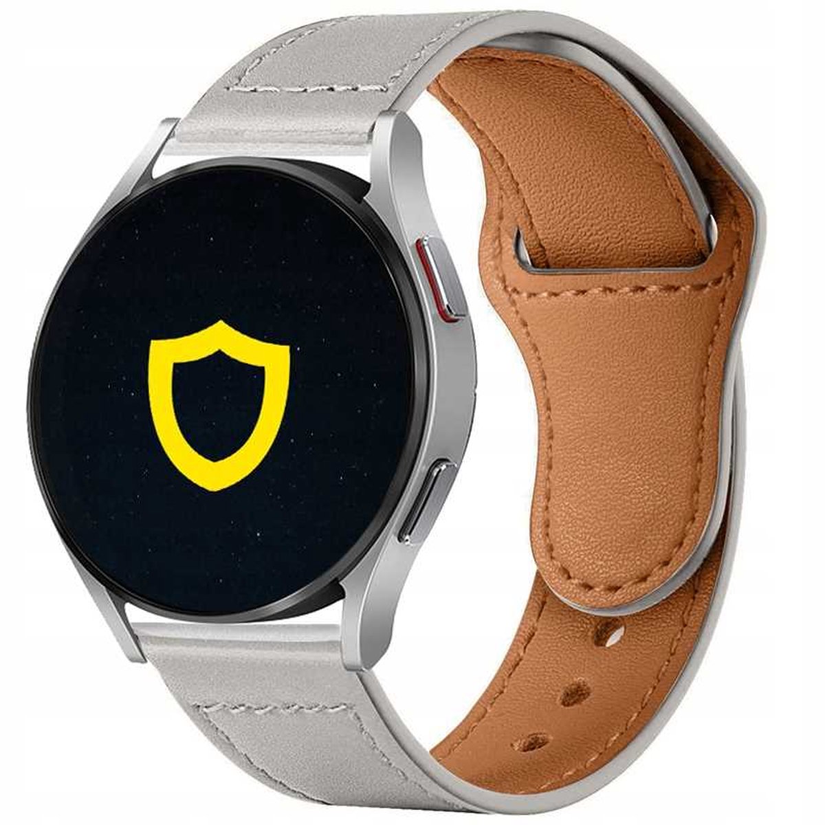 Spacecase Leren Horlogeband 20Mm Wit Classy