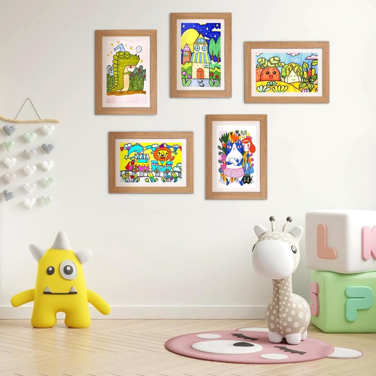 Wissellijst Kindertekening - Fotolijst - Luxe fotolijst voor kindertekeningen - Kunstlijst - Wissellijst – Tekeningen – A4 - 33 x 24,5 x 2,51 cm – Hout Kleur - Moederdag - Cadeau — cadeau in Wonen & Interieur - foto 7